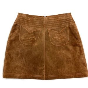 Wilson's Leather Maxima Tan Suede Western Skirt 10